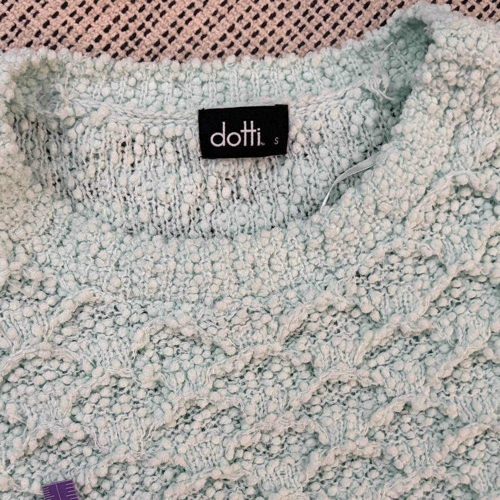 Dotti Mint Green Textured Women's Sweater in excellent condition - Picture 2 of 5